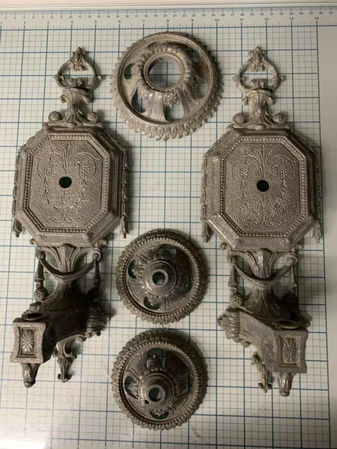 Antique ISCO Single Arm Wall Sconce Pair Repair Salvage Restore Early 1900’s