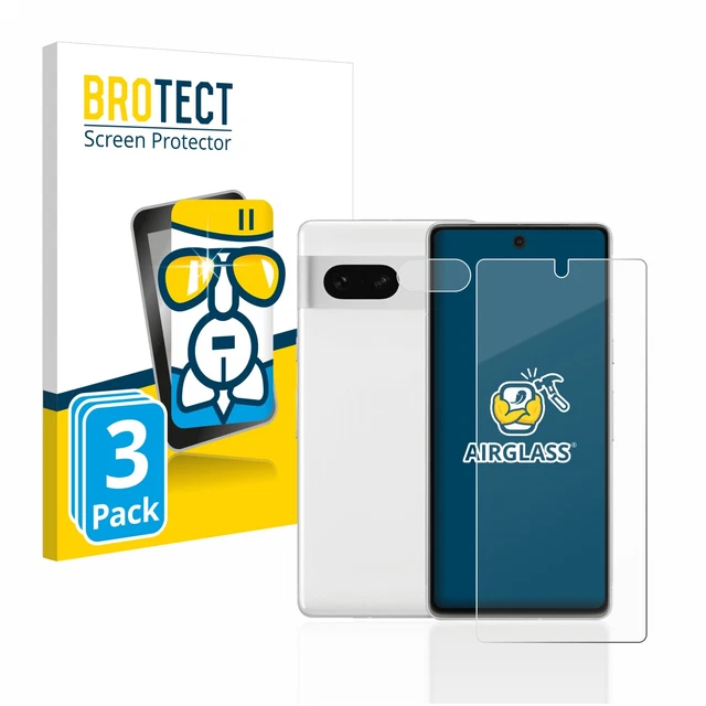 3x BROTECT Panzerglasfolie für Google Pixel 7 (Display+Kamera) Schutz Glas