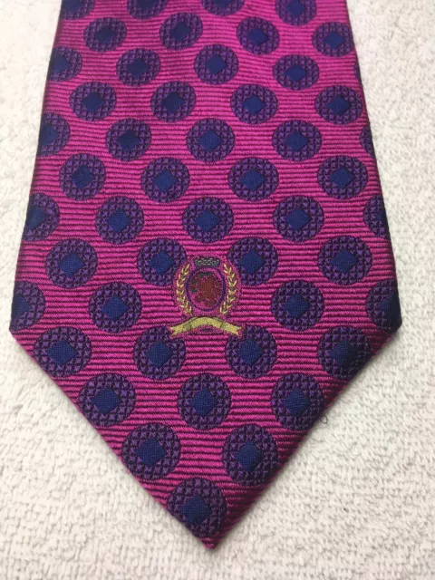 Tommy Hilfiger Mens Tie Fuschia With Blue 4 X 60 Tommy Hilfiger Mens Tie Fuschia With Blue 4 X 60