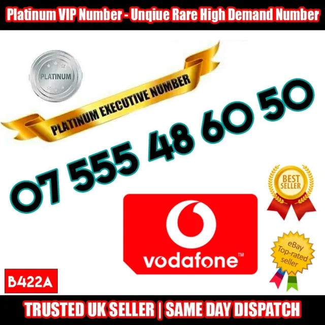 Platinum Number Golden Number VIP SIM - 07 555 48 60 50 - Rare Numbers - B422A