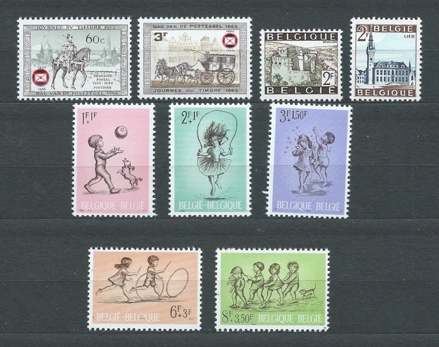 BELGIË BELGIQUE - 1966 YT 1395 à 1403 - TIMBRES NEUFS** MNH LUXE