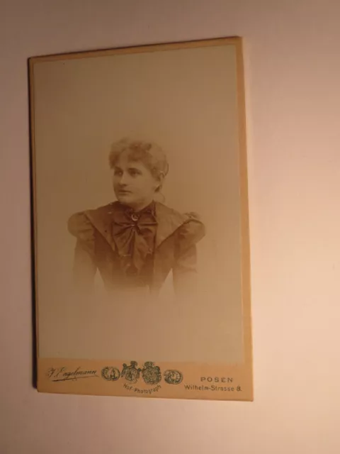 Hulda Krenz? as a young woman - portrait / 1898 CDV J. Engelmann pose