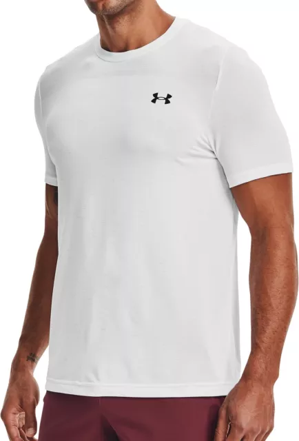 Under Armour Mens Seam-less Short Sleeve Training Top Gym Workout - White