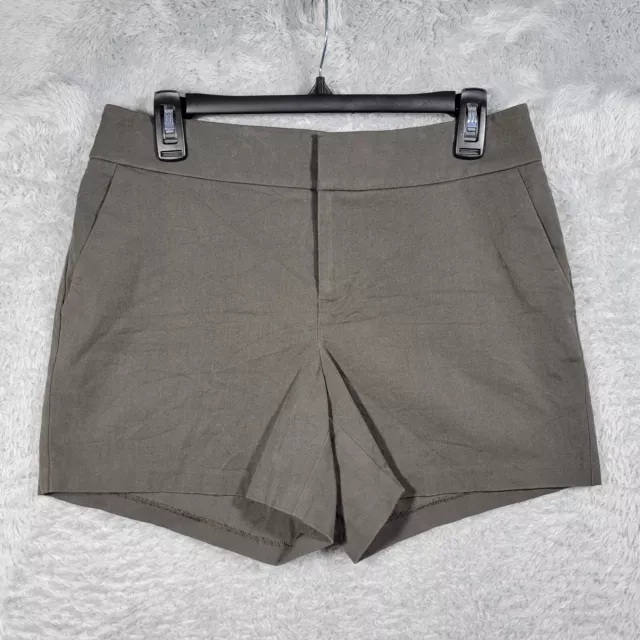 Maison Jules Shorts Womens 6 Brown Gray Pockets Stretch 30x4.5