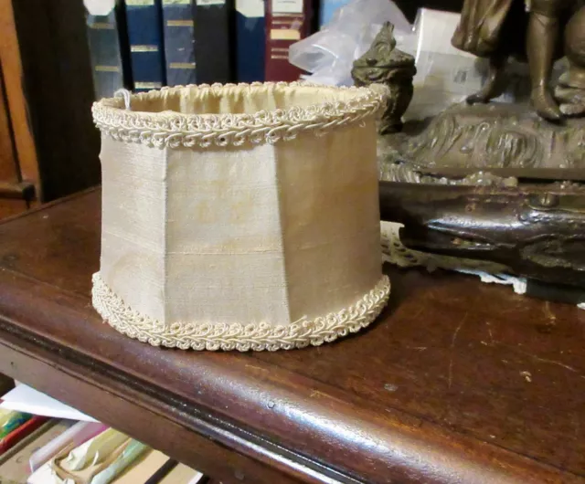 1 Miniature Faceted & Trimmed Sconce/Chandelier/Lamp Shade 3w x 4l x3.5" hi