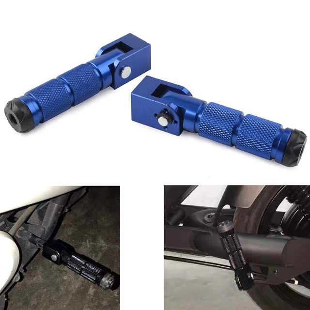 Fit Electric Motor ATV YAMAHA Honda Suzuki Blue Universal Footpegs Folding M8