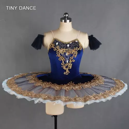 Professional Ballet Dance Tutu Dress Velvet Bodice with7 Layers of Pancake Skirt