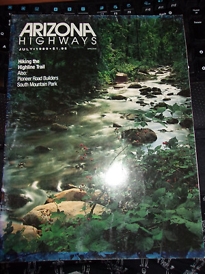 Arizona Highways Magazine July 1989  Hiking the Highline Trail  on cover