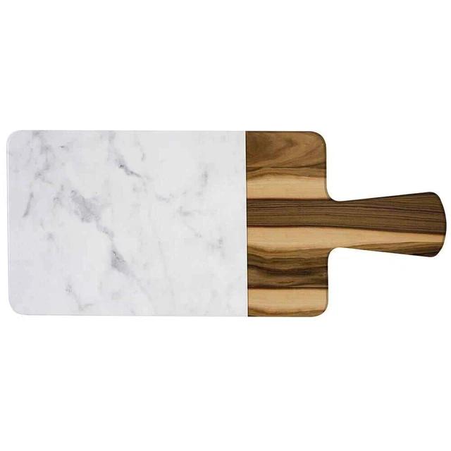 EGS M127RCM-HWC Sierra Faux Wood and Marble 12 x 7 Serving Board"