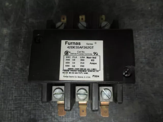 Furnas Definite Purpose Controller 42De35Af262Gt 600V 63A 110V/120V Coil Ser C