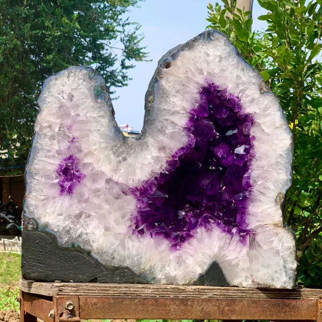 54.34LB Natural Amethyst geode quartz cluster crystal specimen Healing