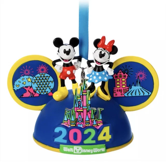 DISNEY WORLD 2024 Mickey Minnie Park Icons LightUp Ear Hat Holiday
