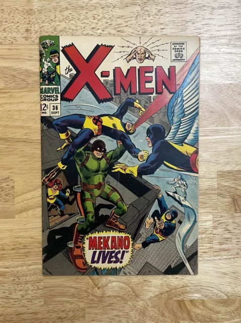 🔥 X-Men #36 VG/F (Marvel 1967) 1st Appearance Of Mekano Silver Age Key