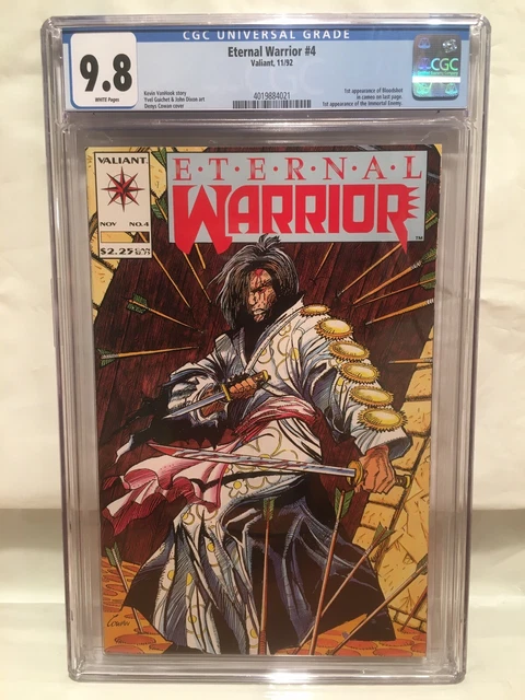 Eternal Warrior 4 CGC 9.8 NM/MT 1st Bloodshot Immortal Enemy 1992 Valiant Comics
