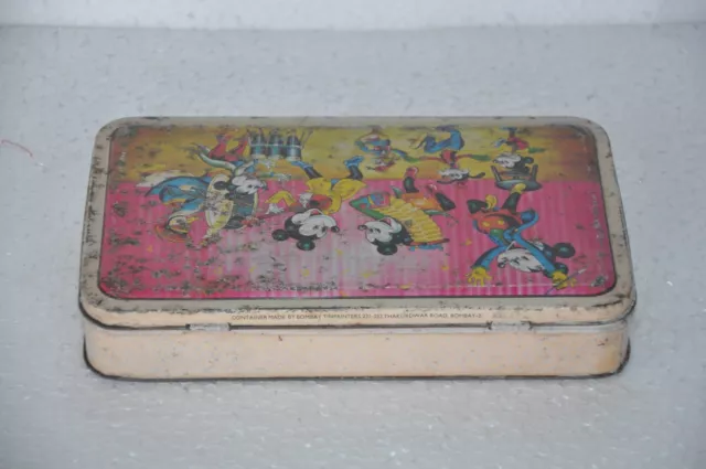 Vintage Lucky Series Miki Mouse Dancing Colorful Print Litho Tin Box 2
