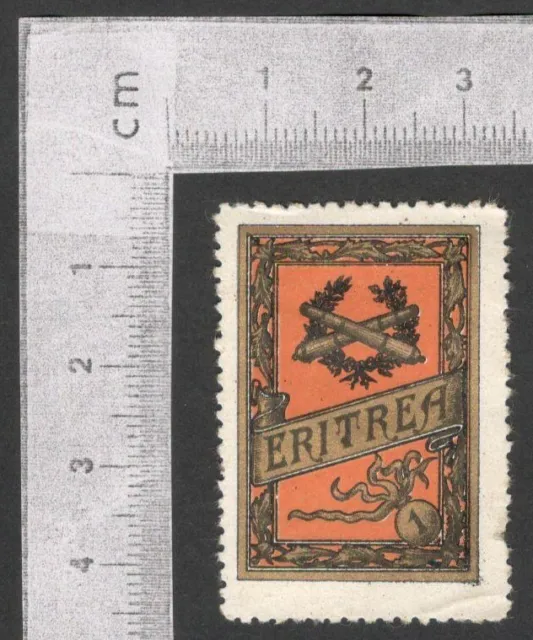 (AOP) ERITREA WW1 Delandre patriotic poster stamp