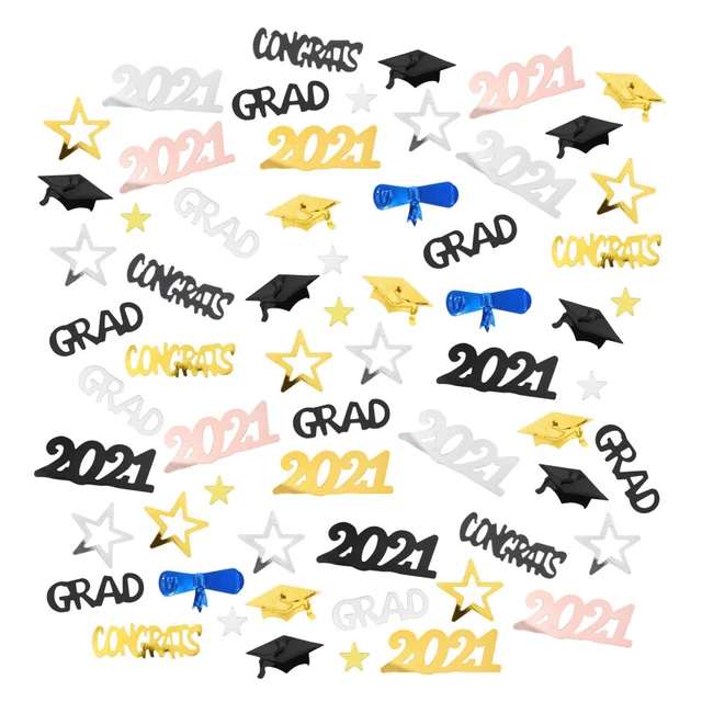 3 bolsillos lámina metálica estrellas 2021 mesa dispersar fiesta graduación entregado