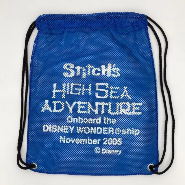 Disney Cruise Wonder Ship Stitches High Sea Adventure Drawstring Bag 2005