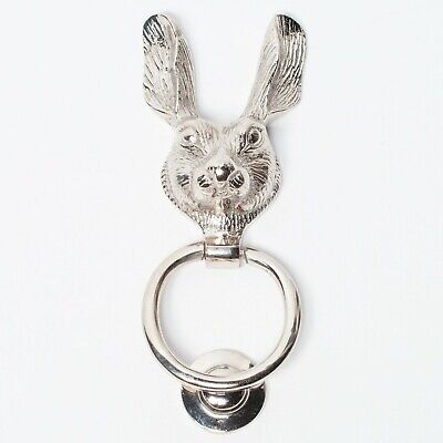 Classical Solid Brass Chrome Finish Rabbit Hare Door Knocker Country Style