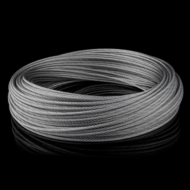 6mm CÂBLES D'ACIER GALVANISÉ filin métallique corde toron zingué 1m - 100m