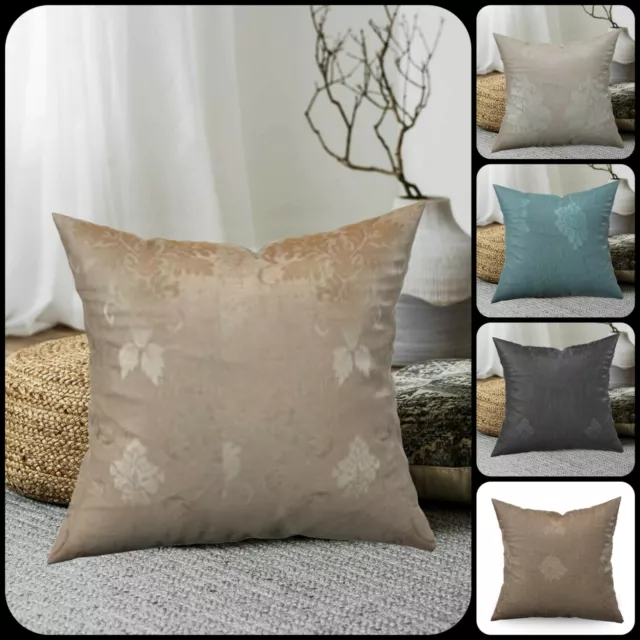 New Modern Luxury Jacquard Cushion Covers & Filled Cushions 18"x18" OR 23"x23"