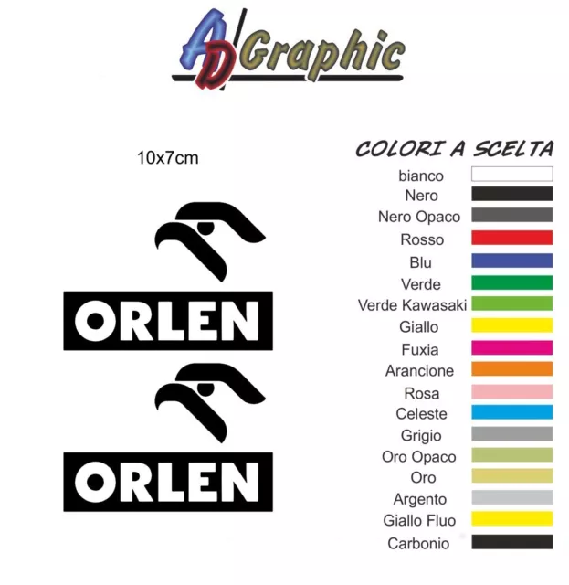 coppia adesivi adesivo Stickers decal sticker compatibile orlen decoro