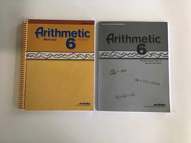 ABEKA ARITHMETIC 6 Answer Key And Quiz Test And speed Drill Key, 4th ...