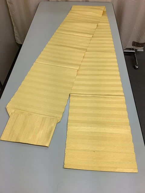 Kimono Vintage Giapponese Nagoya Obi Pura Seta Modello Giallo 334x30cm