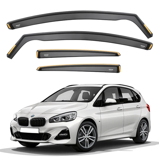 thumbnail image 2 of Tinted Wind Deflectors For BMW 1 Series F20 5-Door 2011–2019 – 4Pc In-Channel Rain Guards, Gloss Black 2 of 3