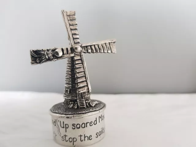 Silver Plated Pill Box - First Tooth - First Curl - Windmill - Moving Sails