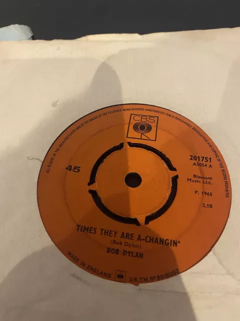 Bob Dylan Positively 4th Street Times They Are A Changing 7" Vinyl Single 3