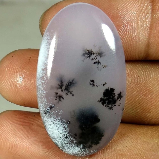 100% Naturel Dendrite Opale Ovale Cabochon Supérieur Gemme 54.80Cts 46x26x05mm