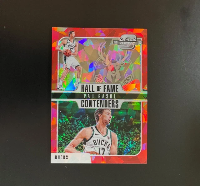 2018-19 Panini Contenders Optic Pau Gasol Red Cracked Ice Prizm Parallel SP