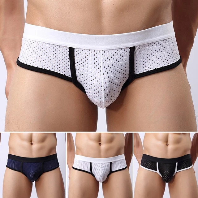 Hommes Sexy Creux Confortable Élastique Slip Respirant Taille Basse Boxer Short