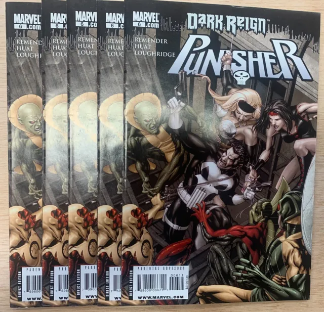 5 Lot The Punisher Vol 8 #6 (2009) Vf-Nm