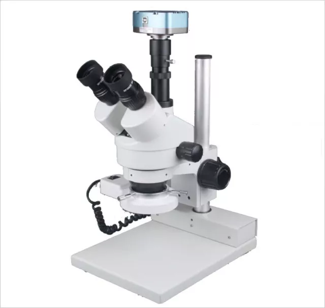 200mm WD Zoom Stéréo LED PCB Soudage Microscope W 5Mp Caméra & Mesure Software