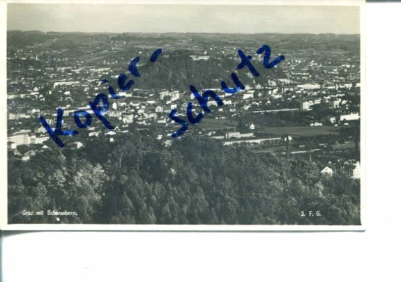 AK Steiermark Graz Schlossberg Schloßberg sw gelaufen 1939