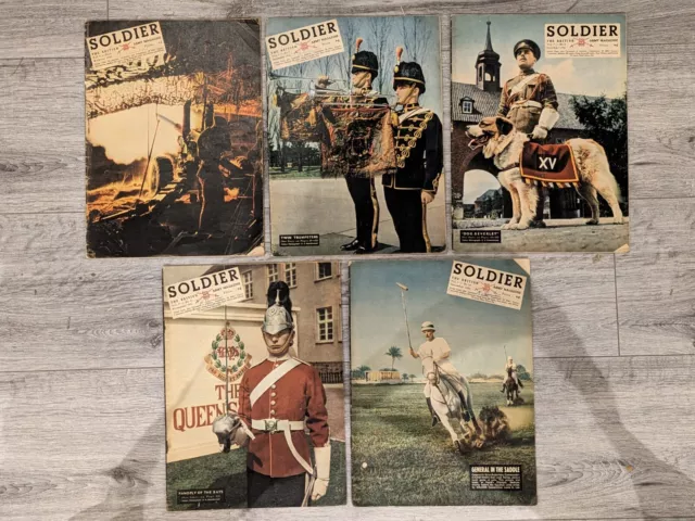 British army Vintage Retro soldier magazine 1951  Aug, Sep, Oct, Nov Dec Issues