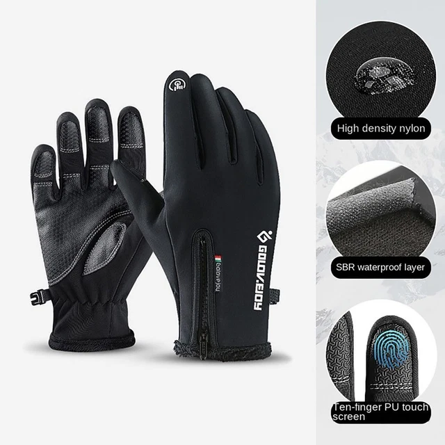 Chaud Hiver Gants chauffants Écran tactile Gants Moto  Femmes Hommes
