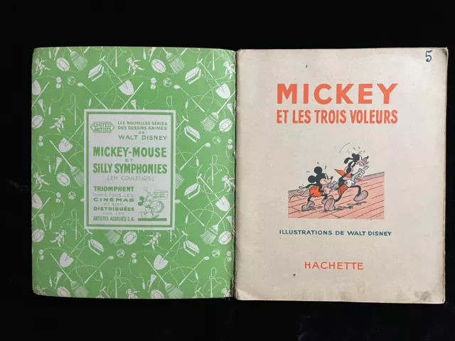 ¤ BD EO Disney - MICKEY ET LES TROIS VOLEURS  n° 11 - éd. Hachette - 1936 2