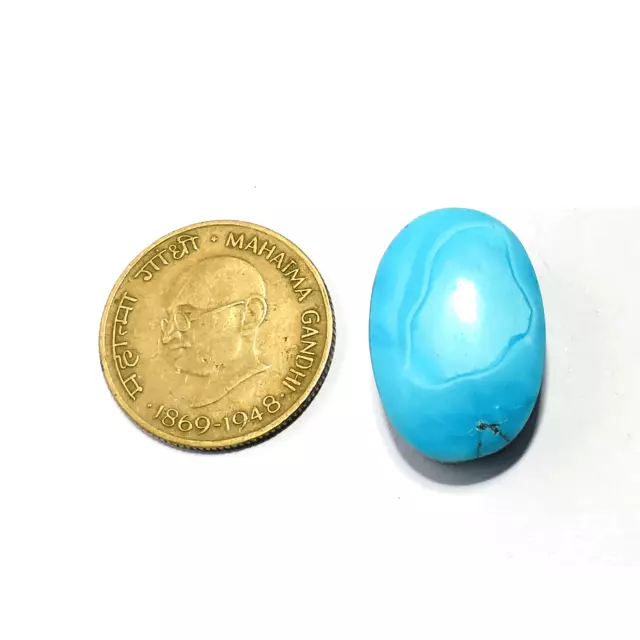 29.50 Karat Natürliches Blau Tibetische Türkis Oval Cabochon Lose Edelstein Q420