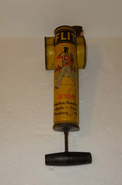 Ancien Pulverisateur Flit En Tôle Peinte, Tres Beau Decor Publicitaire, Pub