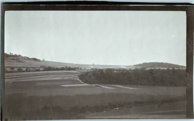 France, paysage de campagne Vintage silver print Tirage citrate  9,5x15  C