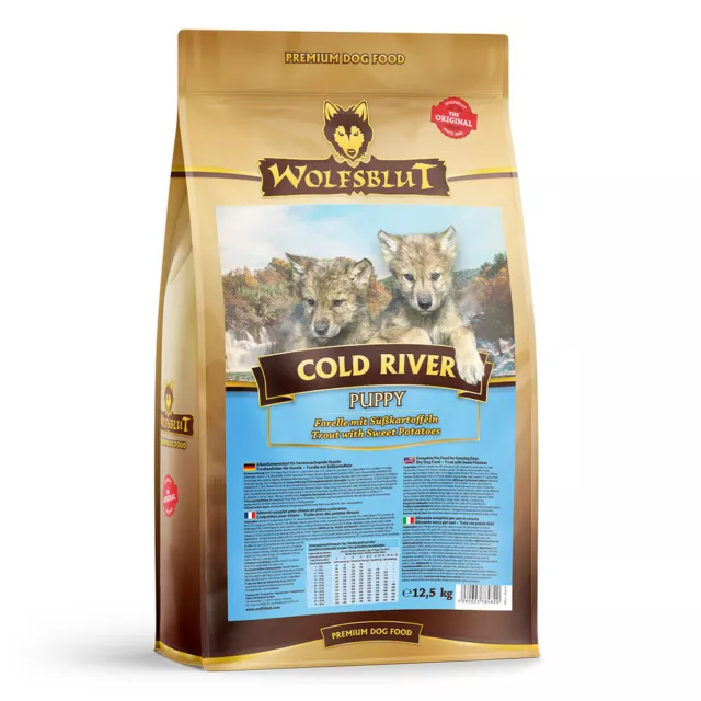Wolfsblut - Puppy - Cold River - Forelle und Süßkartoffel - 12,5 kg