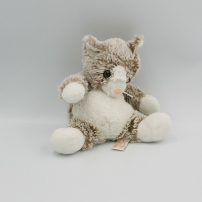 Doudou Doudou chat blanc fleurs DPAM Lion Chat Tigre Classique 