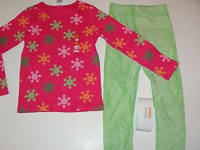 Gymboree Cheery All The Way Girls Size 4 Top Snowflake Green Leggings NWT NEW