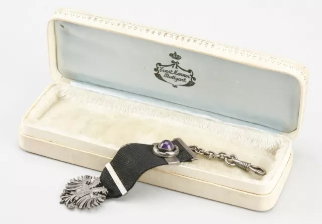 39913 - Prinzen-Geschenk. Seltener Studentenzipfel (Uhrenclachon), Silbermontur