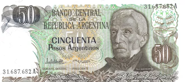 un billet de 50 pesos 1974/1975 Argentine neuf unc