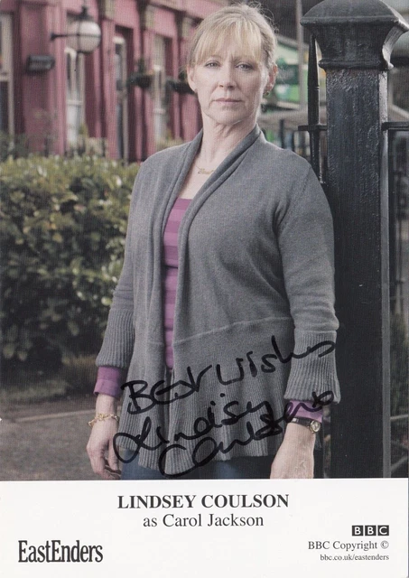 Lindsey Coulson Genuine Hand Signed Cast Card Eastenders