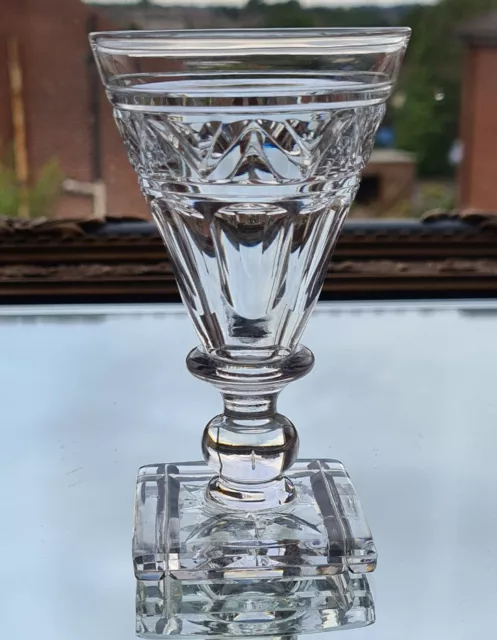 Antique 1910 Stuart Crystal  Sherry Beautiful Hand Cut, Square Base 4 1/4" Tall